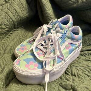 Floral Vans Platform Sneakers
